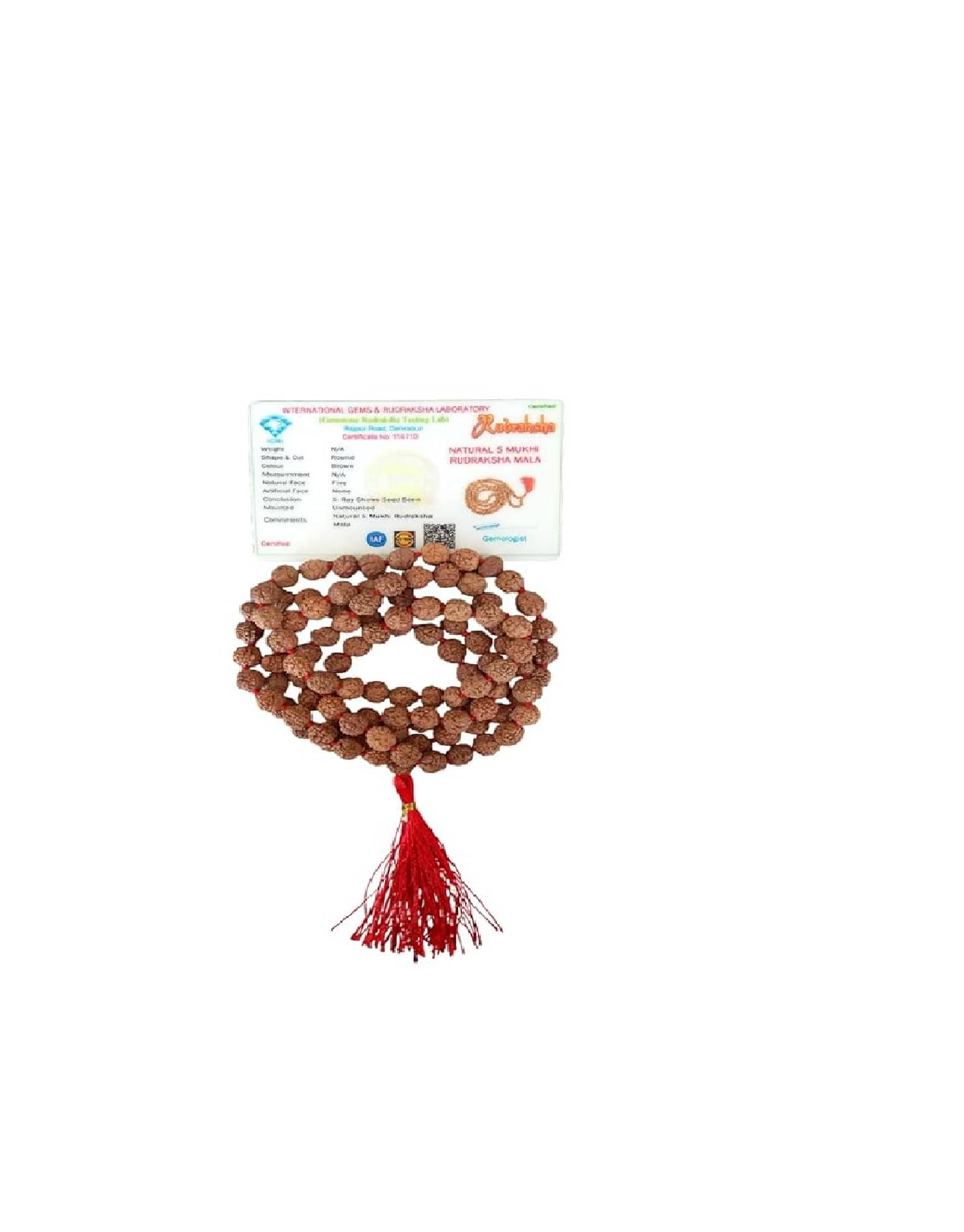     			Hare Krishna Food For Soul 5 Mukhi Rudraksh Mala | Rudraksh Bead | 108 Bead Mala 5 Mukhi Rudraksha Mala ( Pack of 1 )