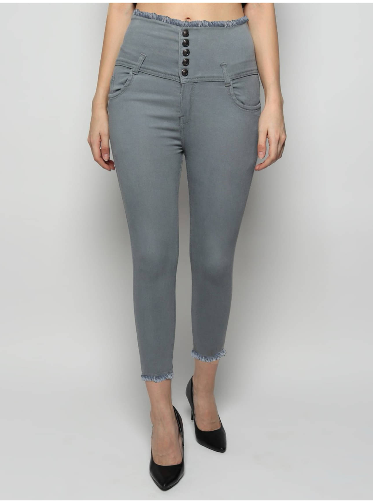     			ICONIC ME - Gray Denim Slim Fit Women's Jeans ( Pack of 1 )