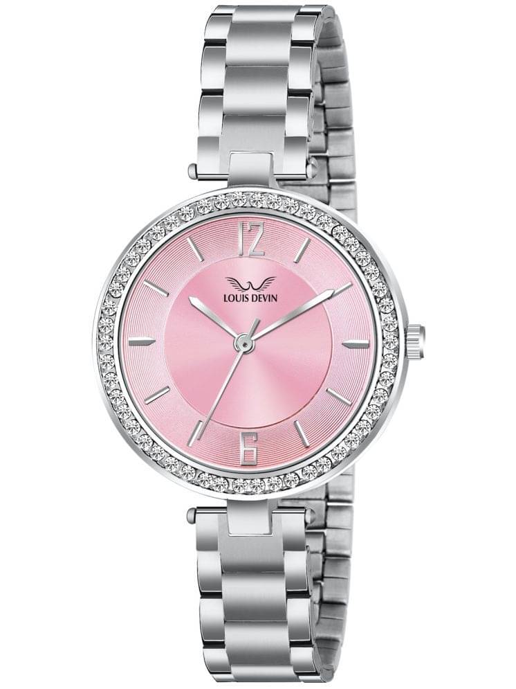     			LOUIS DEVIN Silver Metal Analog Womens Watch