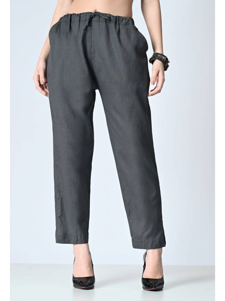     			MAURYA Grey Cotton Straight Women's Formal Pants ( Pack of 1 )