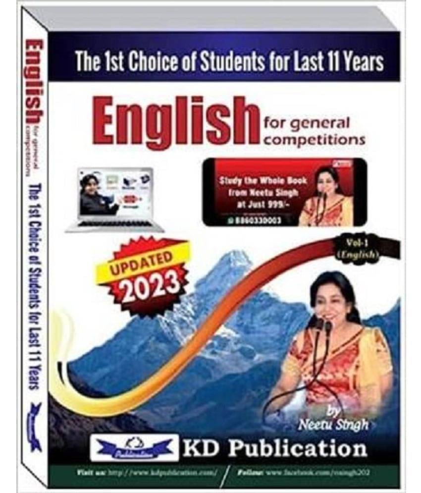     			NEETU SINGH ENGLISH FOR GENERAL COMPETITIONS VOL - 1 IN ENGLISH NEW 2023 EDITION Paperback – 29 May 2023 (Book, by