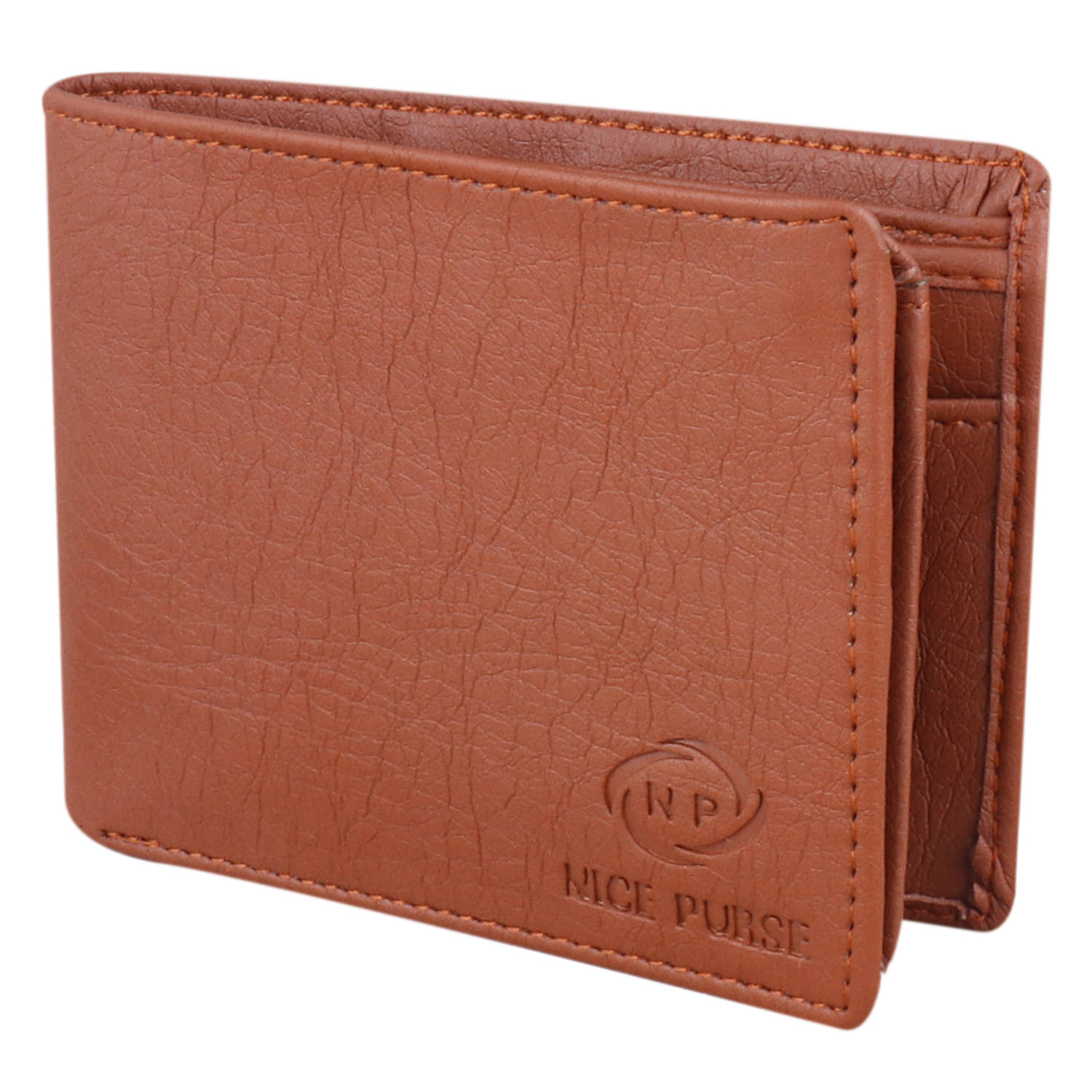     			Nice Purse Tan PU Men's Two Fold Wallet ( Pack of 1 )