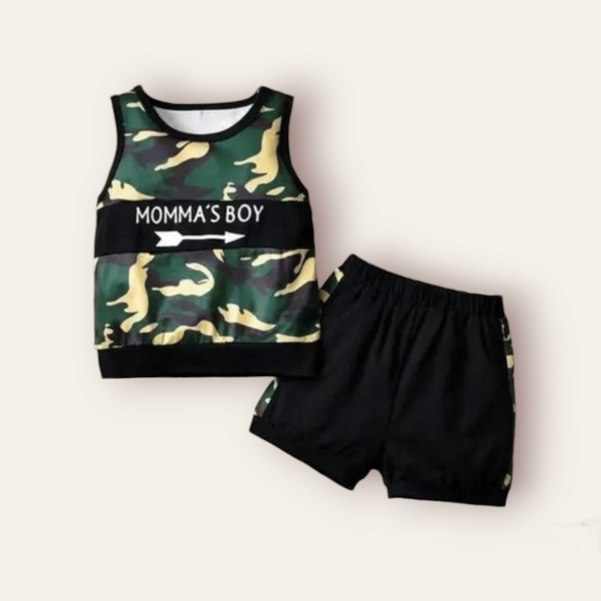 ODIMENT Pack of 1 Boys Cotton T-Shirt & Shorts Set ( Black )