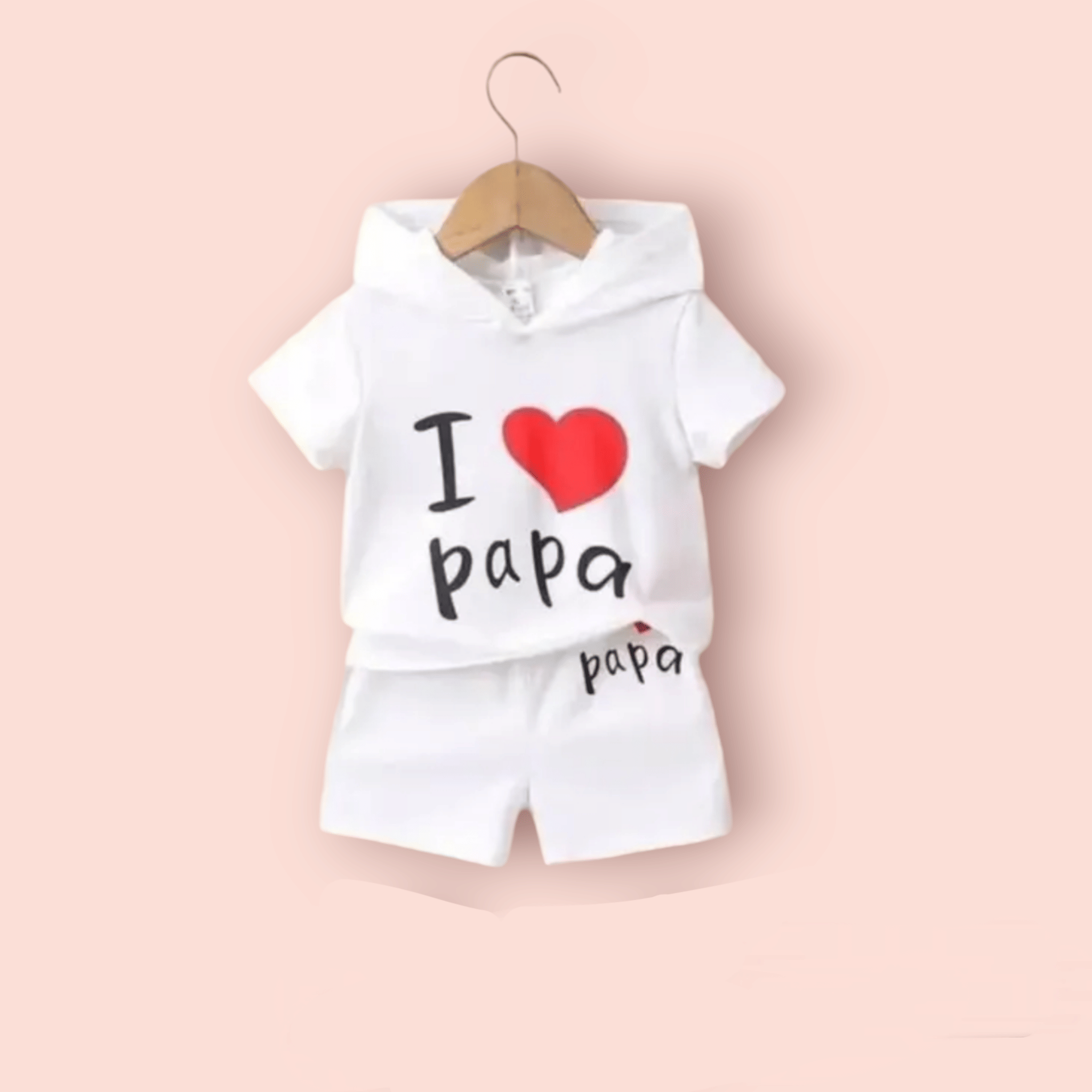 ODIMENT Pack of 1 Boys Cotton T-Shirt & Shorts Set ( White )