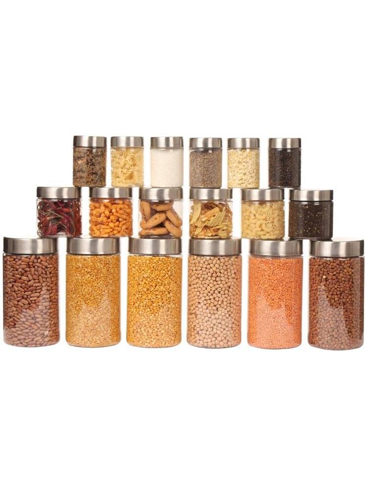 PearlPet 300ml,500ml,1700ml Plastic Transparent Multi-Purpose Container ( Set of 18 ) PearlPet 300ml,500ml,1700ml Plastic Transparent Multi-Purpose Container ( Set of 18 )