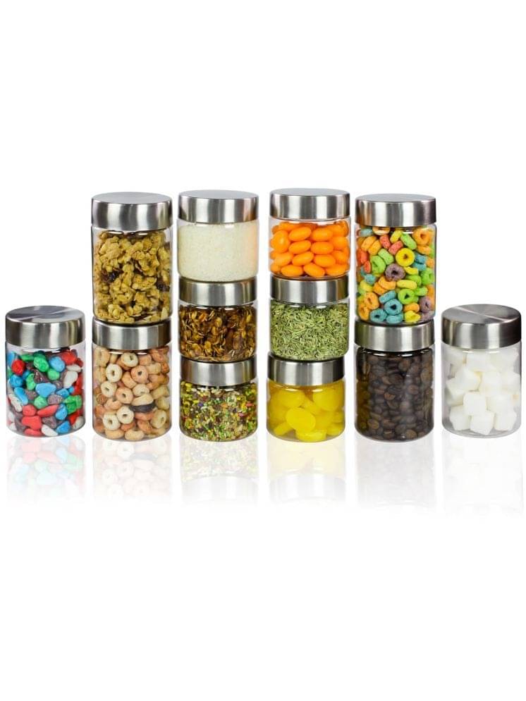     			PearlPet 200ml-6Pc,300ml-6Pc Plastic Transparent Multi-Purpose Container ( Set of 12 )