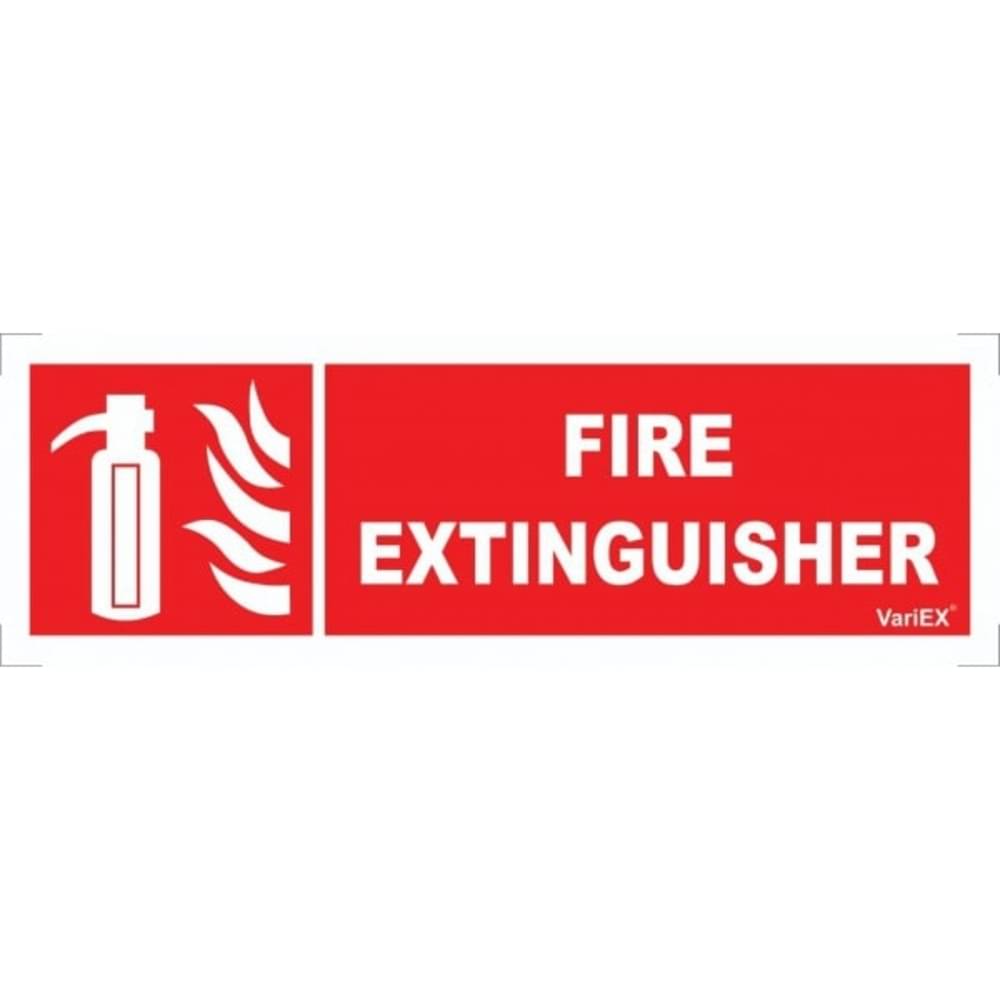     			Photo-Luminescent (Glow in Dark) Fire Extinguisher Signage Board (12x4 Inches)