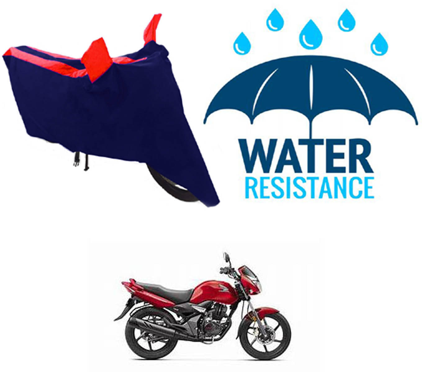 RONISH Bike Body Cover for Honda Unicorn ( Pack of 1 ) , Red RONISH Bike Body Cover for Honda Unicorn ( Pack of 1 ) , Red