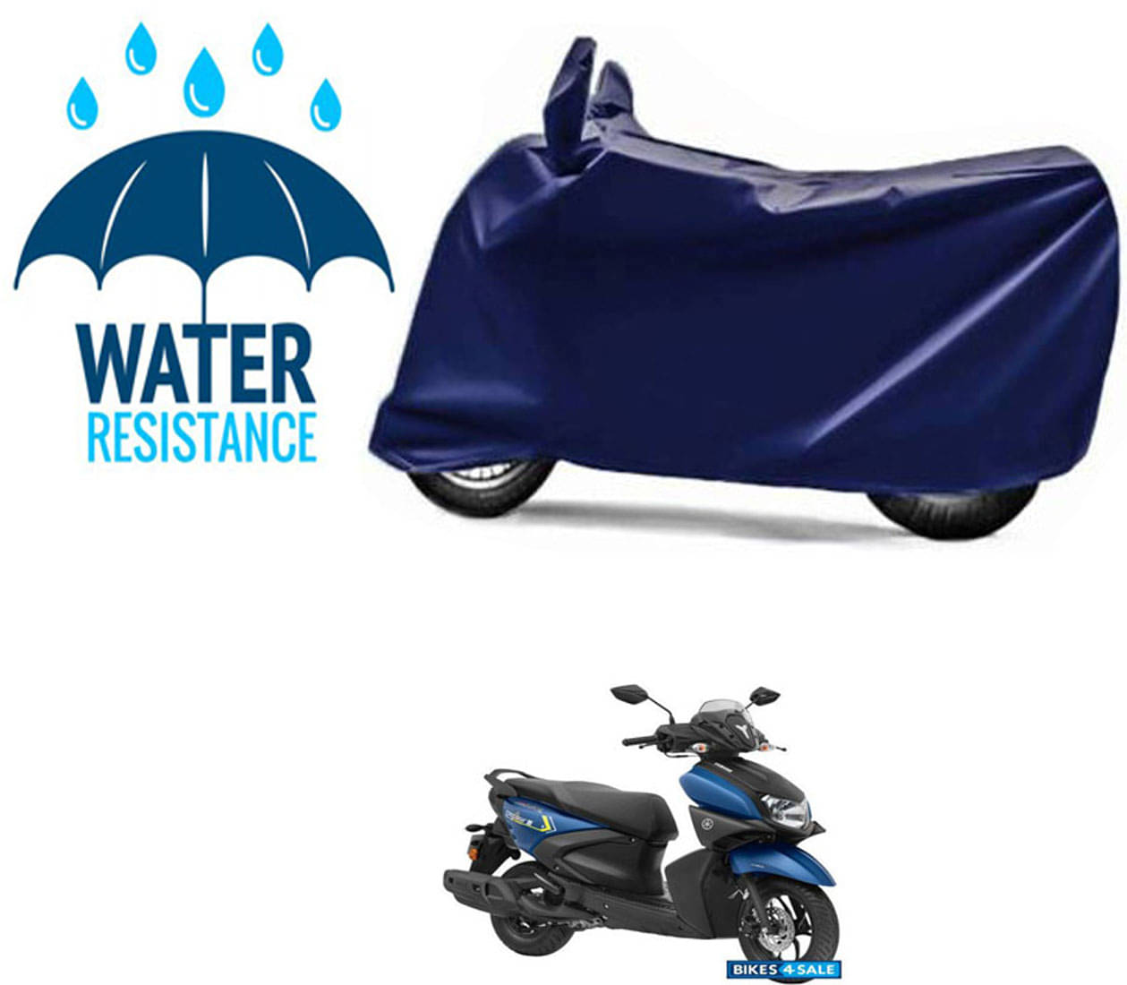 RONISH Bike Body Cover for Yamaha Ray ZR Disc ( Pack of 1 ) , Blue RONISH Bike Body Cover for Yamaha Ray ZR Disc ( Pack of 1 ) , Blue