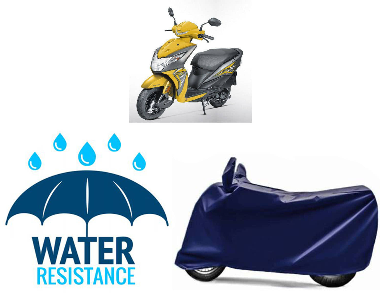 RONISH Bike Body Cover for Honda Dio ( Pack of 1 ) , Blue
