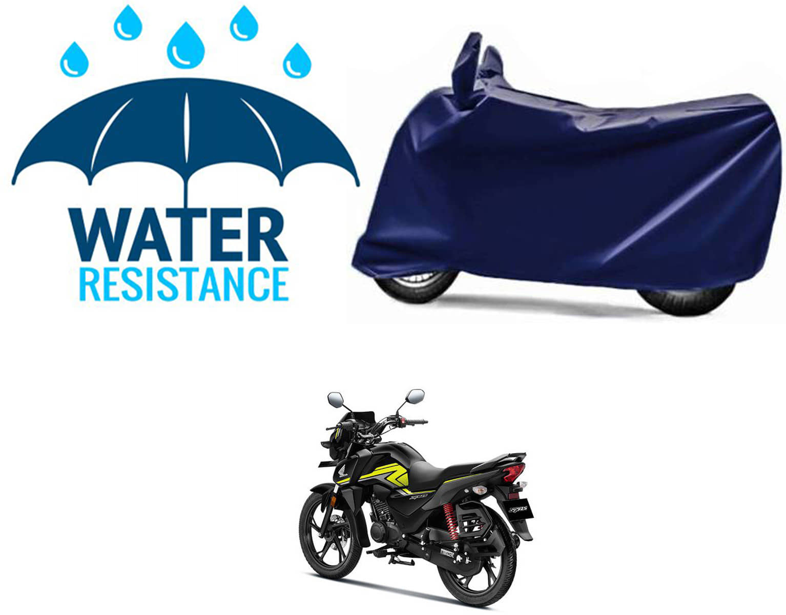 RONISH Bike Body Cover for Honda CB 125 Shine SP ( Pack of 1 ) , Blue