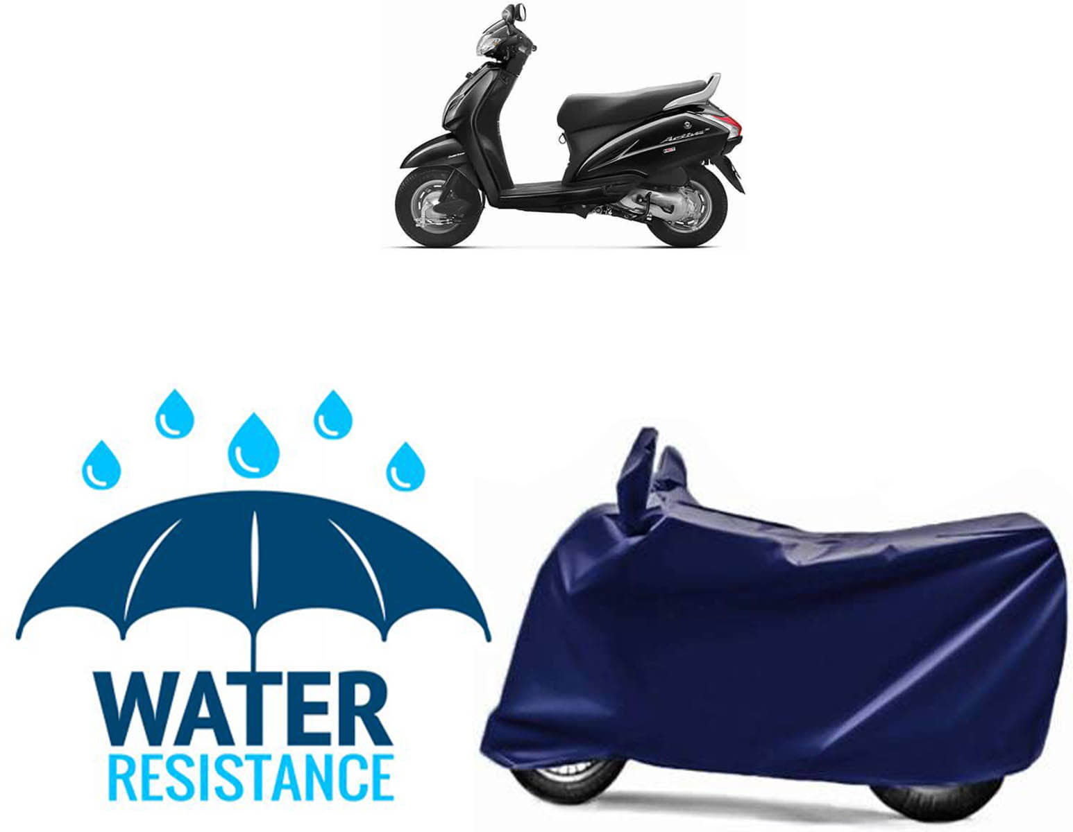 RONISH Bike Body Cover for Honda Activa 3G ( Pack of 1 ) , Blue