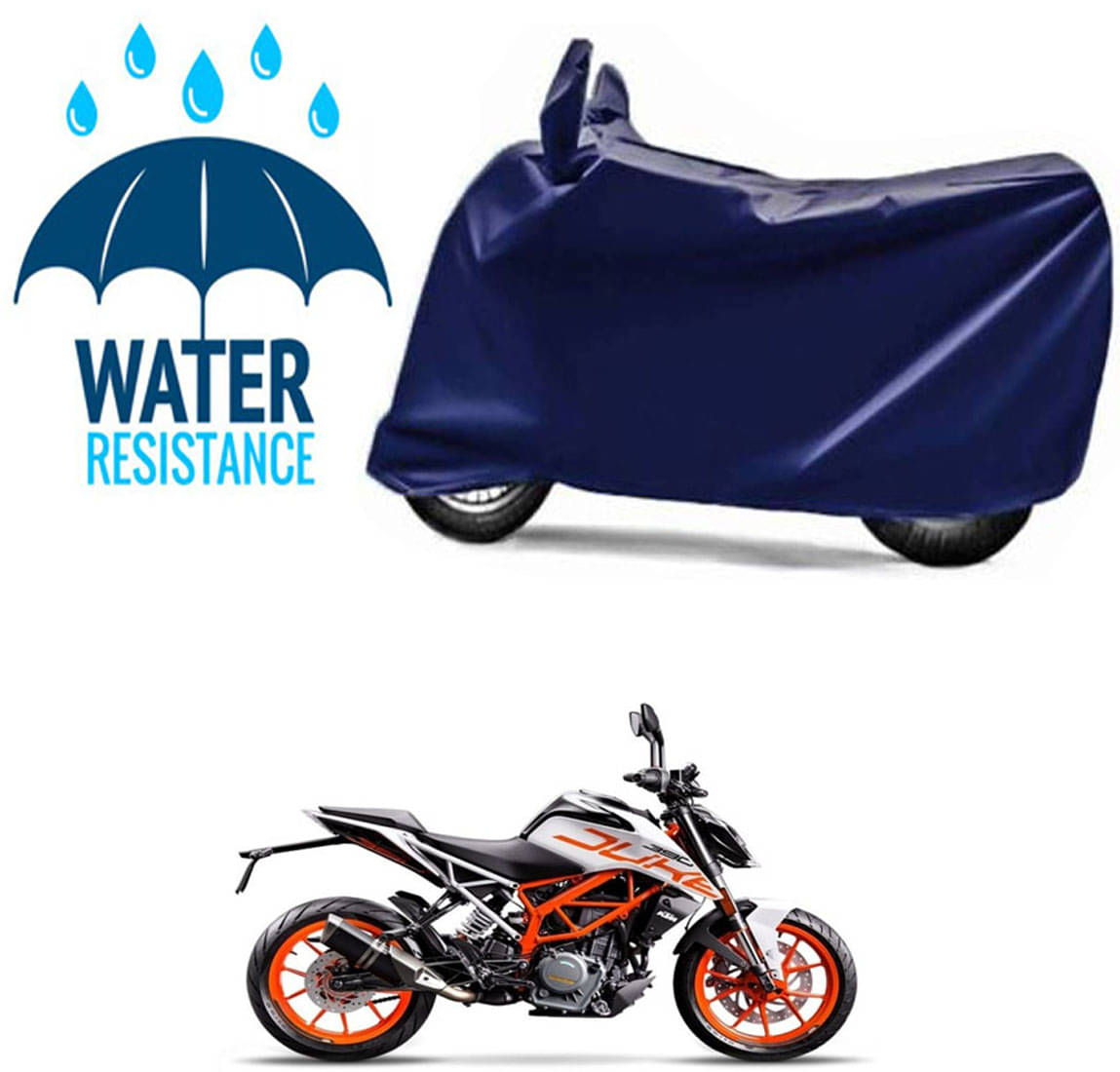 RONISH Bike Body Cover for KTM Duke 390 ( Pack of 1 ) , Blue RONISH Bike Body Cover for KTM Duke 390 ( Pack of 1 ) , Blue
