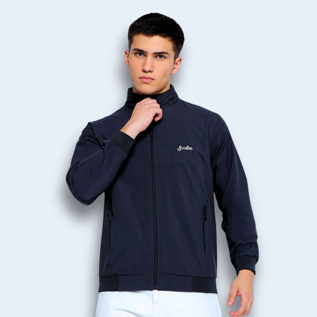 SCOLLER Polyester Men's Windcheater Jacket - Navy Blue ( Pack of 1 ) SCOLLER Polyester Men's Windcheater Jacket - Navy Blue ( Pack of 1 )