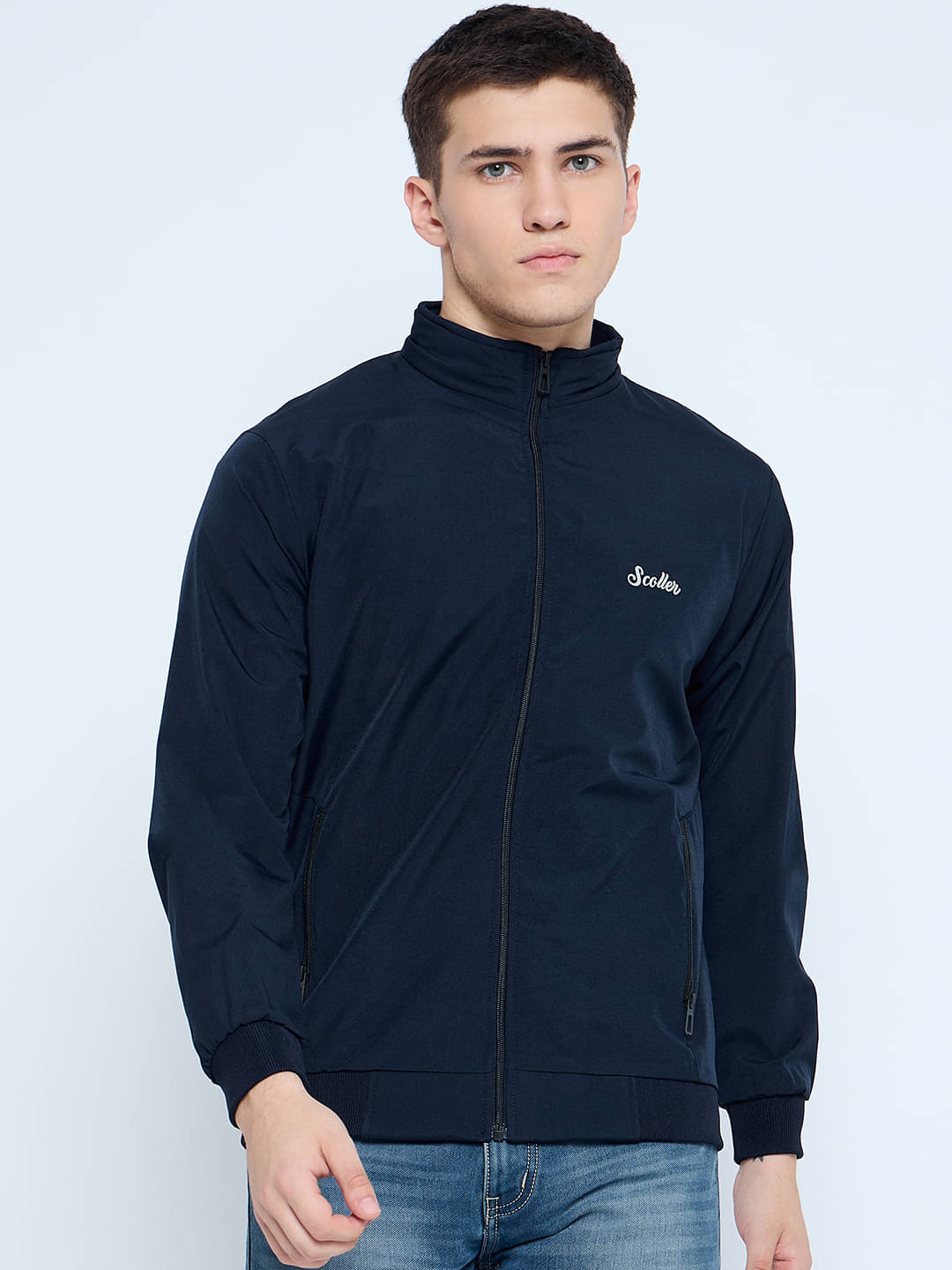 SCOLLER Polyester Men's Windcheater Jacket - Navy Blue ( Pack of 1 ) SCOLLER Polyester Men's Windcheater Jacket - Navy Blue ( Pack of 1 )