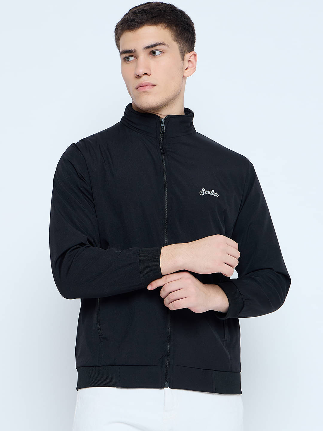 SCOLLER Polyester Men's Windcheater Jacket - Black ( Pack of 1 ) SCOLLER Polyester Men's Windcheater Jacket - Black ( Pack of 1 )