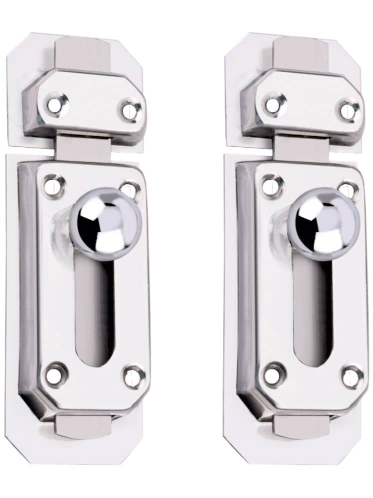 Sun Shield Steel Baby Latch 3 Inch SS Finish Set of 2 Pcs