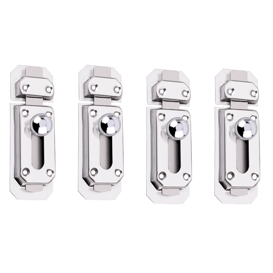 Sun Shield Steel Baby Latch 3 Inch SS Finish Set of 4 Pcs