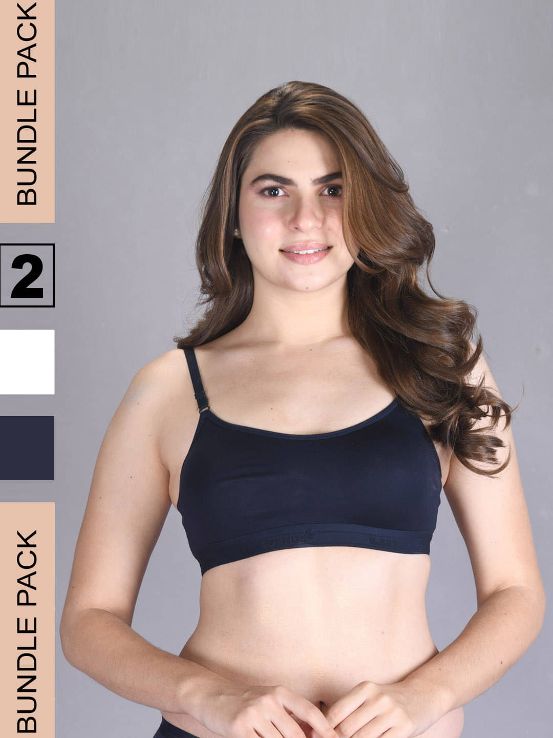lux venus Pack of 2 Cotton Non Padded Women's Everyday Bra ( White ) VEN_BRA121_NVY_WH_2PC lux venus Pack of 2 Cotton Non Padded Women's Everyday Bra ( White ) VEN_BRA121_NVY_WH_2PC