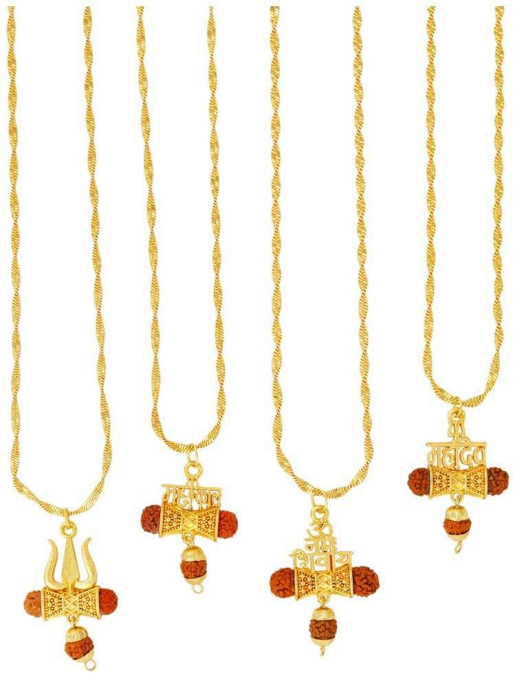     			AKLINA Gold Religious Pendant With Chain ( Pack of 1 )