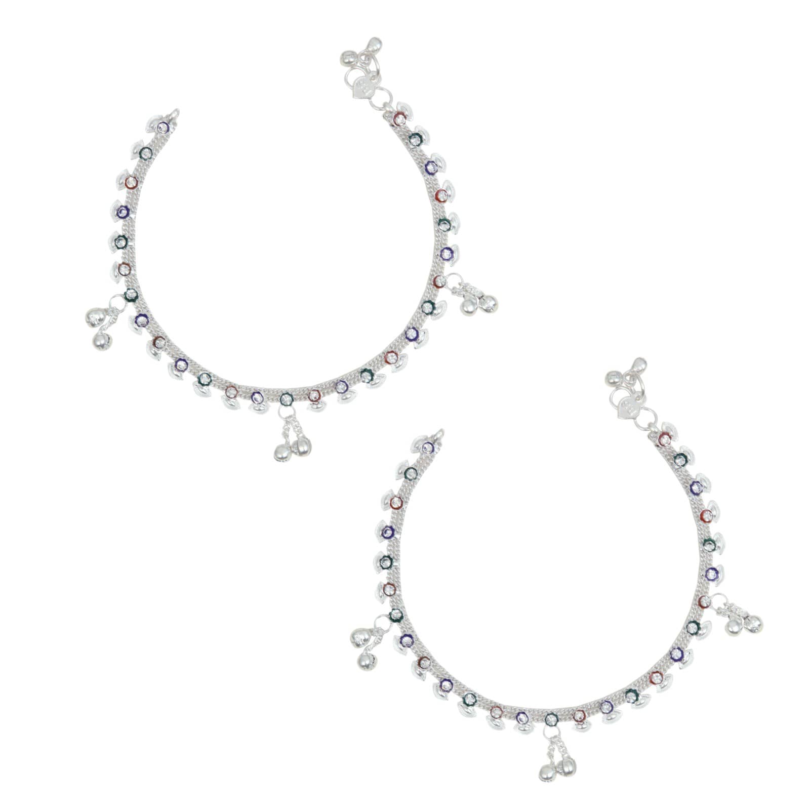 AKLINA Multicolor Anklets ( Pack of 2 ) - Anklets | Buy online on ZillyBuy