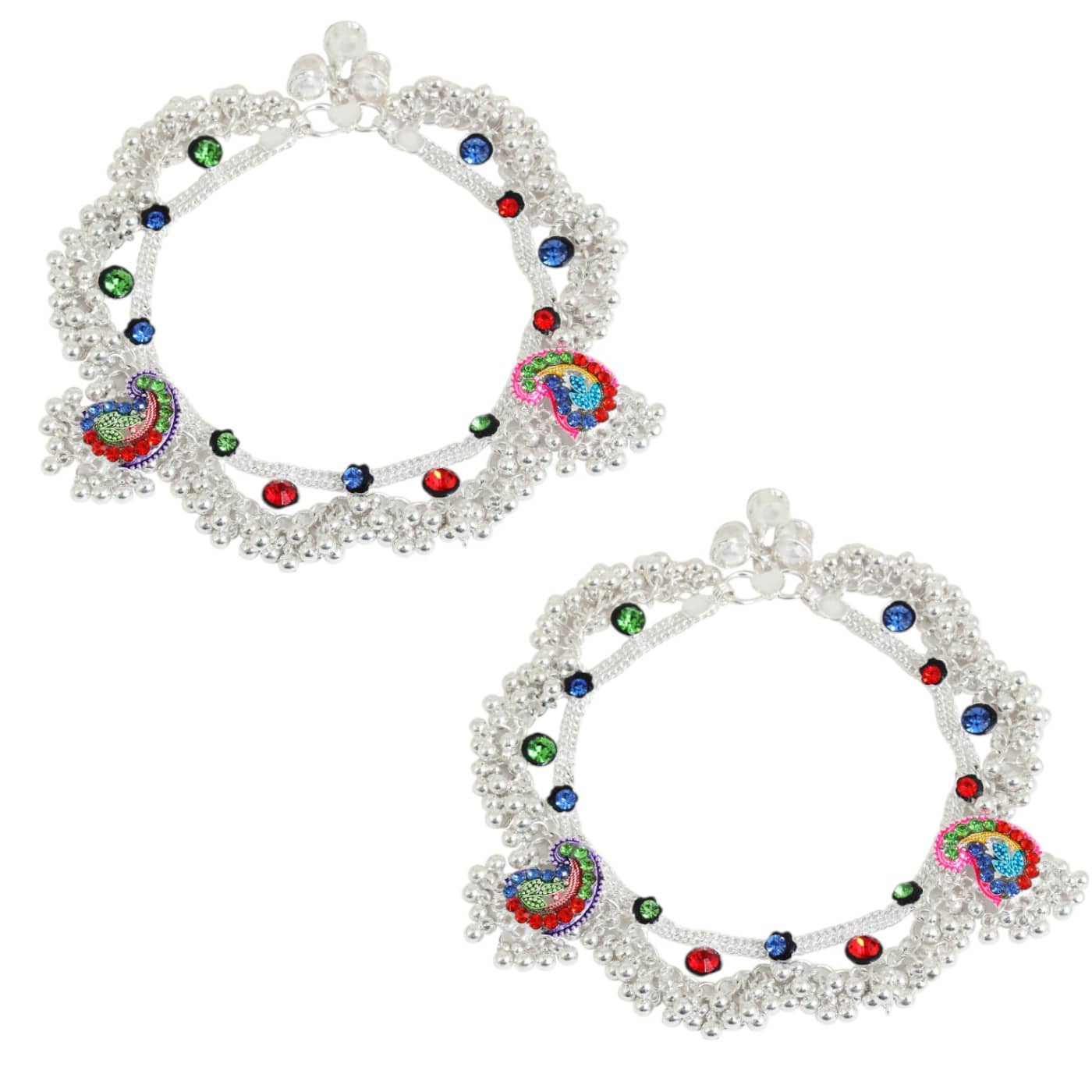 AKLINA Multicolor Anklets ( Pack of 2 ) - Anklets | Buy online on ZillyBuy