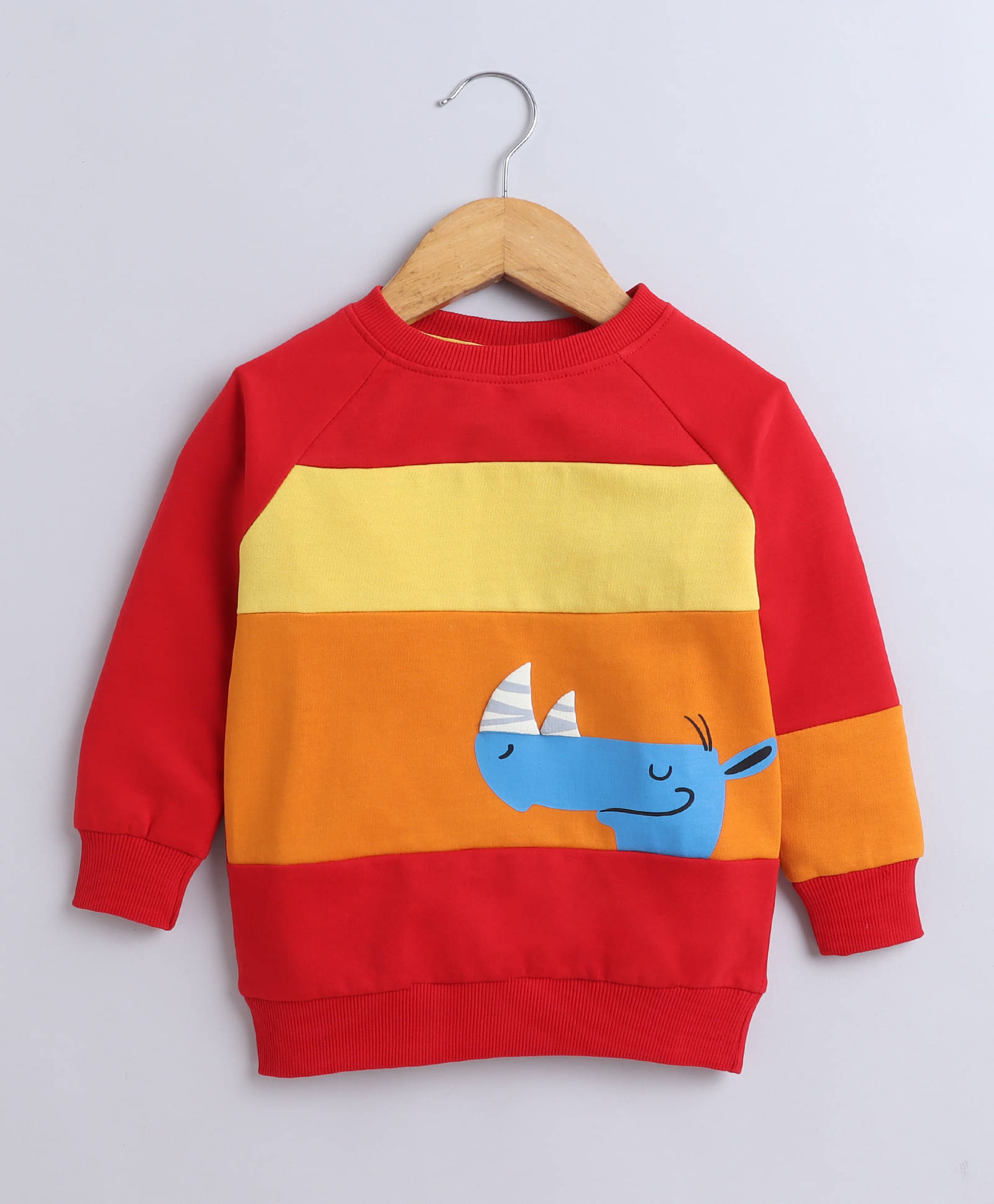 BUMZEE Red Boys Full Sleeves Cotton Sweatshirt Age - 12-18 Months     			BUMZEE Red Boys Full Sleeves Cotton Sweatshirt Age - 12-18 Months