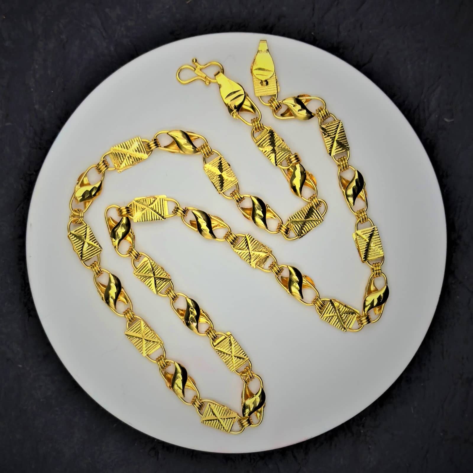 Charms Gold Plated Chain ( Set of 1 )
