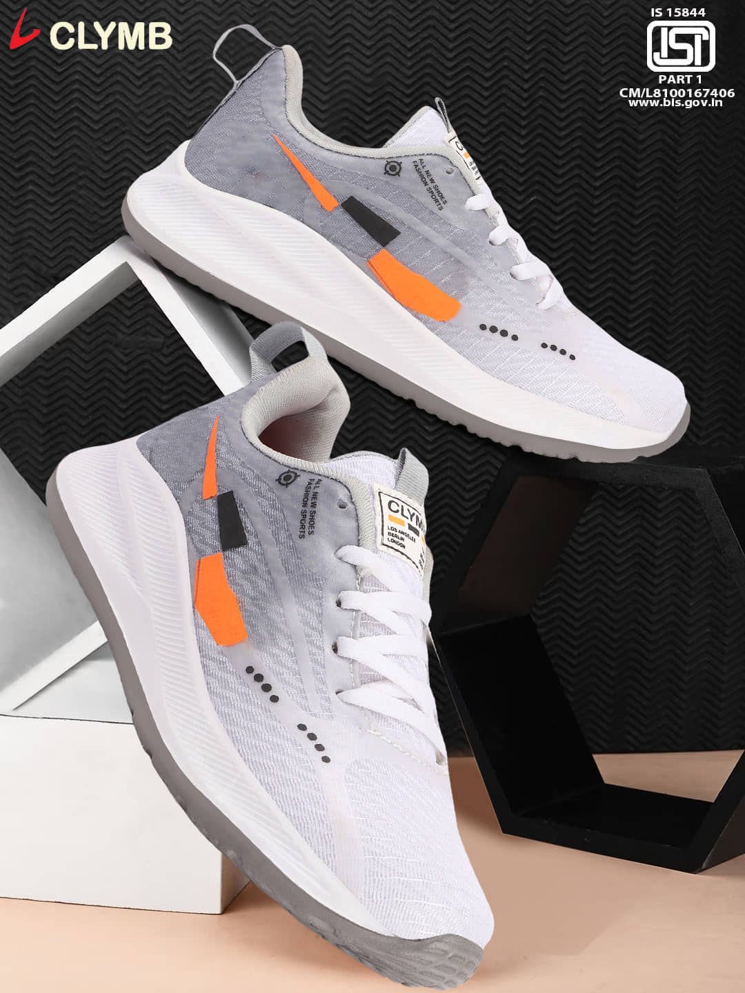 Clymb Gray Men's Sports Running Shoes - Sports Shoes | Buy online on ZillyBuy