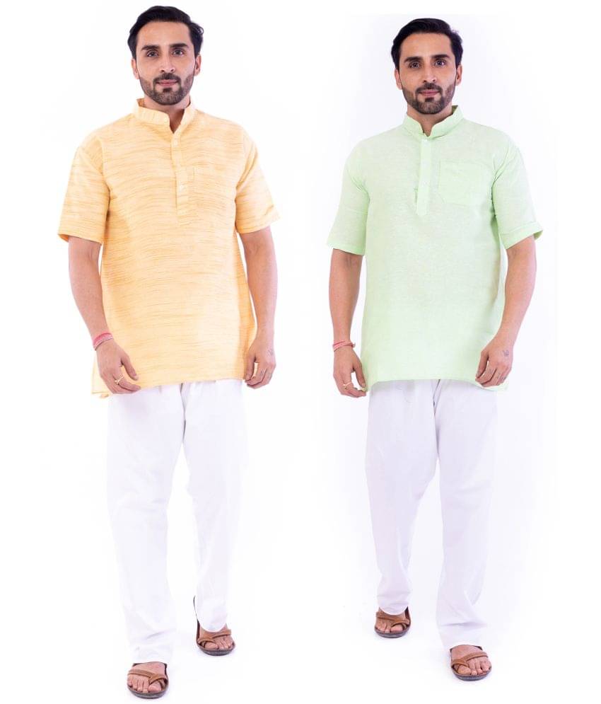 DESHBANDU DBK Multi Cotton Men's Regular Kurta ( Pack of 2 ) DESHBANDU DBK Multi Cotton Men's Regular Kurta ( Pack of 2 )
