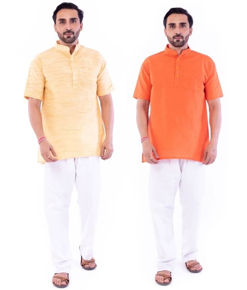 DESHBANDU DBK Multi Cotton Men's Regular Kurta ( Pack of 2 ) DESHBANDU DBK Multi Cotton Men's Regular Kurta ( Pack of 2 )