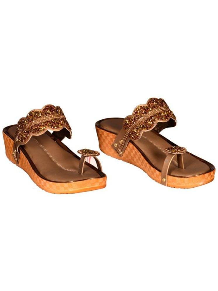 Footprints Gold Women's Sandal Heels Footprints Gold Women's Sandal Heels