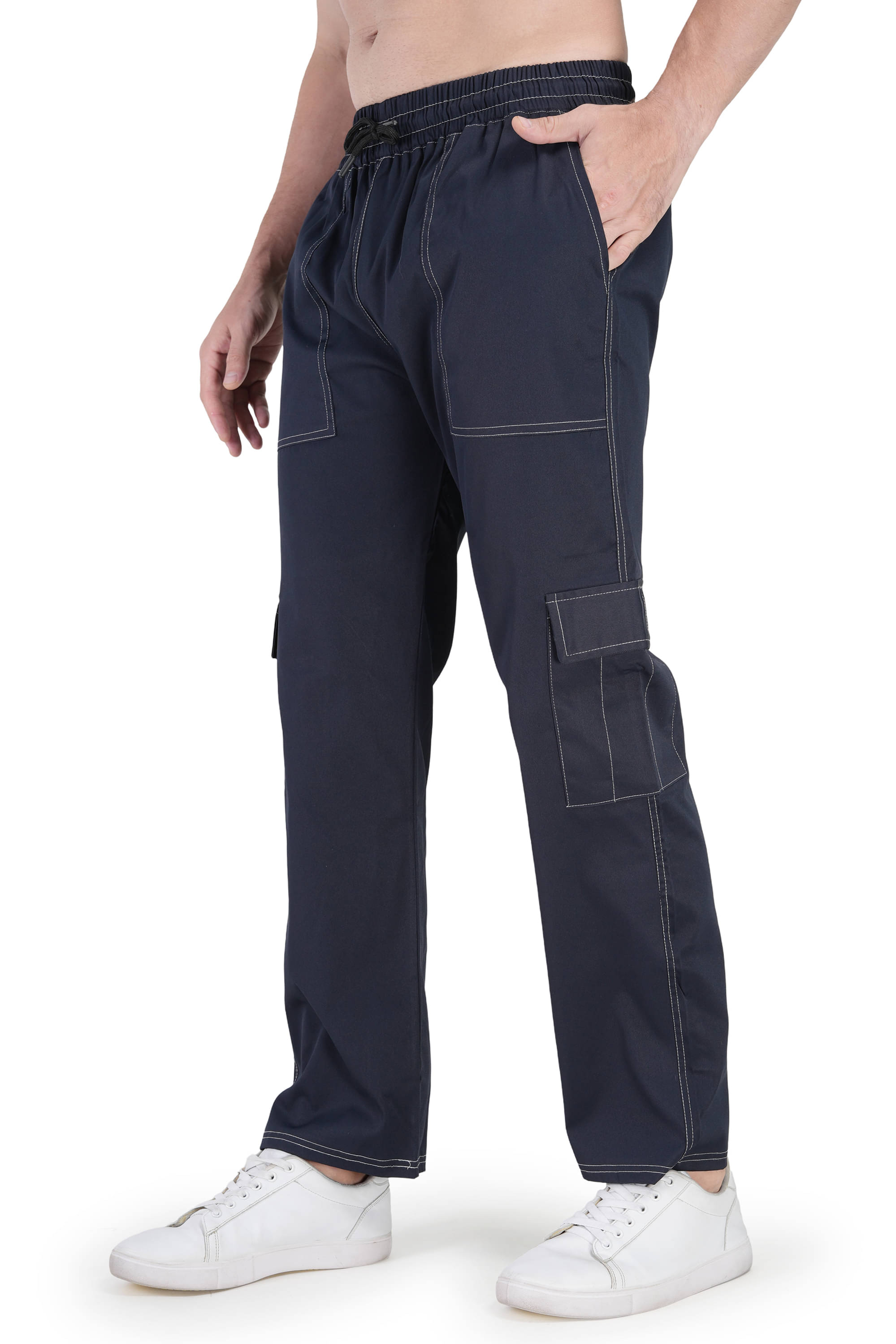     			Forbro Navy Blue Polyester Blend Men's Trackpants ( Pack of 1 )