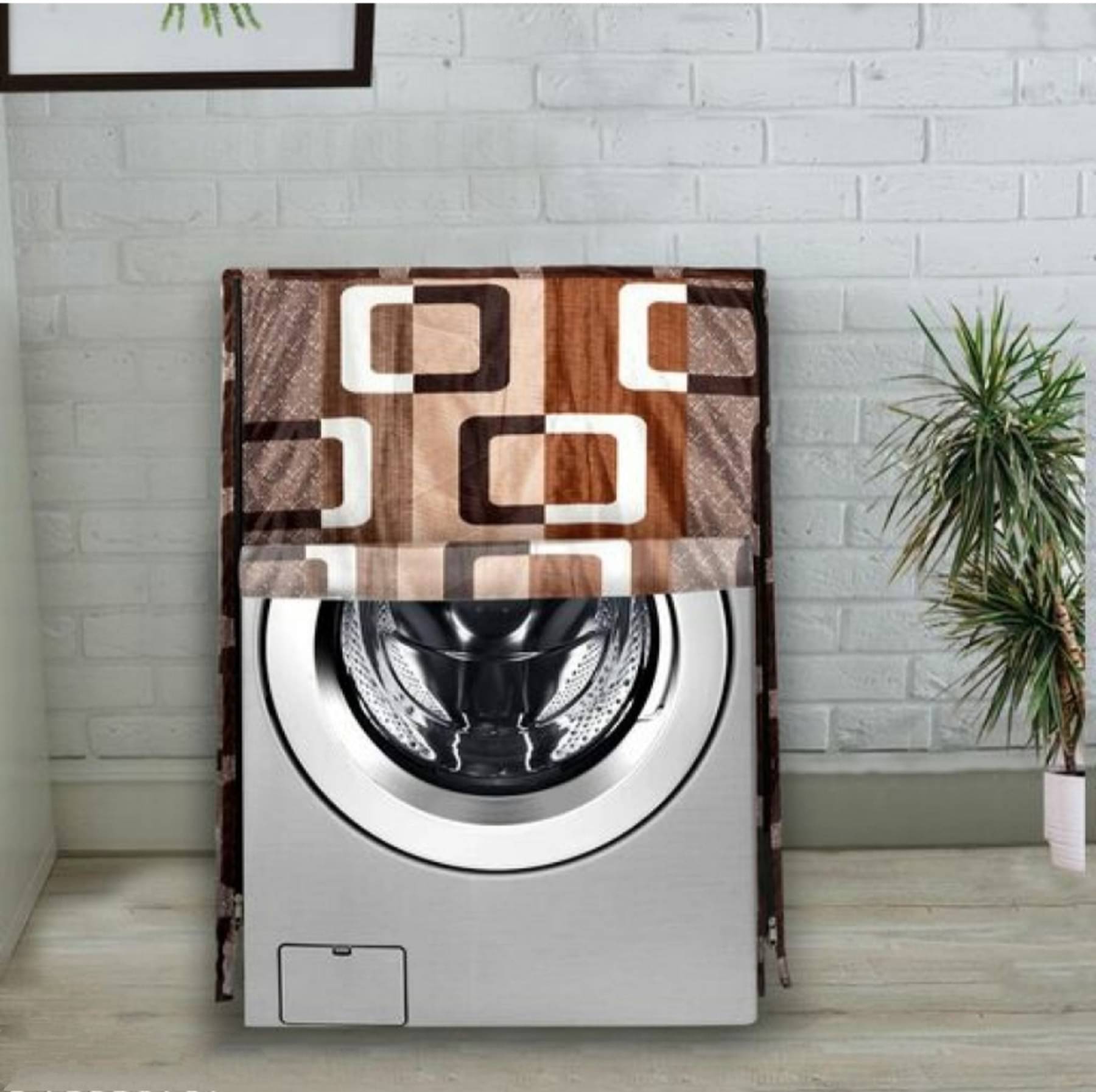     			GoCose Home Front Load Washing Machine Cover Compatiable For 5 kg,6 kg,7 kg,8 kg - Brown