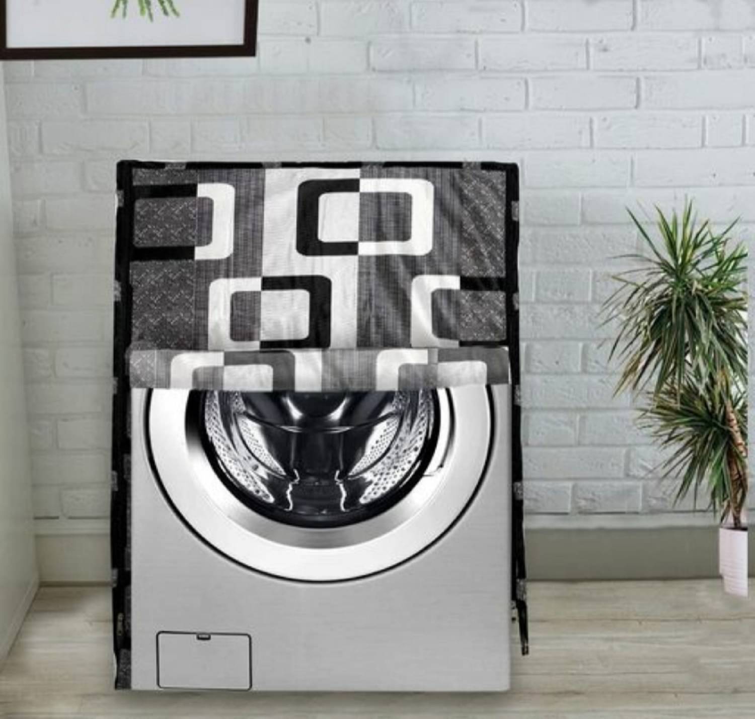 GoCose Home Front Load Washing Machine Cover Compatiable For 5 kg,6 kg,7 kg,8 kg - White GoCose Home Front Load Washing Machine Cover Compatiable For 5 kg,6 kg,7 kg,8 kg - White