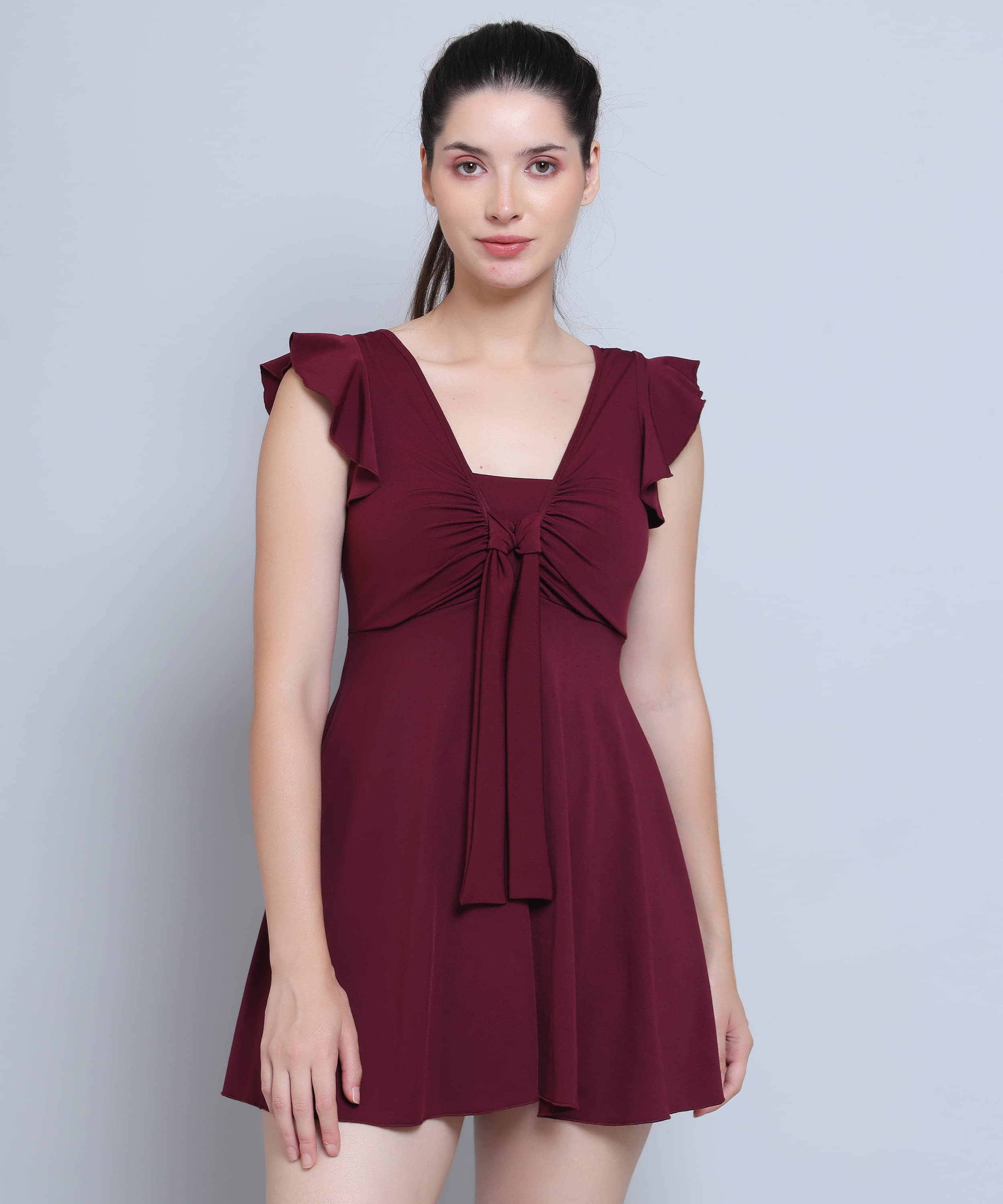 MEGASKA Purple One Piece Swimming Costume     			MEGASKA Purple One Piece Swimming Costume