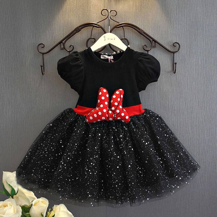     			Mullick the designer Pack of 1 Baby Girls Net Frock ( Black )