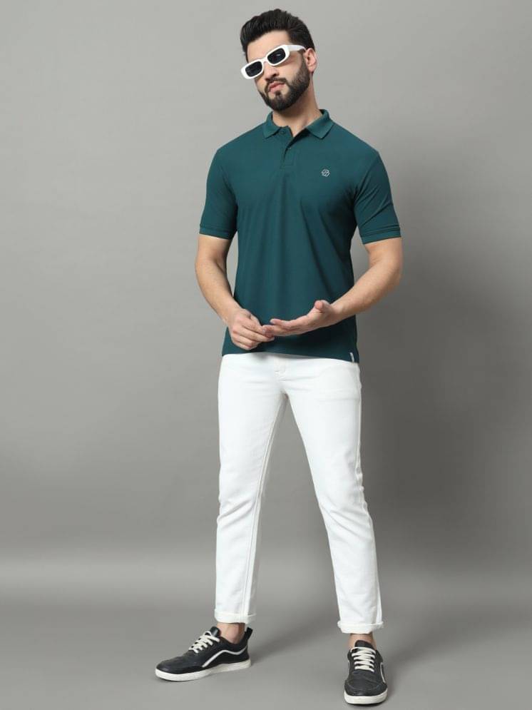 Nuovo Pack of 1 Cotton Blend Regular Fit Solid Half Sleeves Men's Polo T Shirt ( Mint Green ) Nuovo Pack of 1 Cotton Blend Regular Fit Solid Half Sleeves Men's Polo T Shirt ( Mint Green )