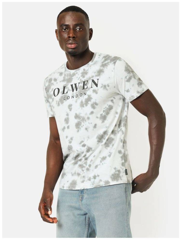 Olwen Pack of 1 Cotton Blend Regular Fit Men's T-Shirt ( Grey ) Olwen Pack of 1 Cotton Blend Regular Fit Men's T-Shirt ( Grey )