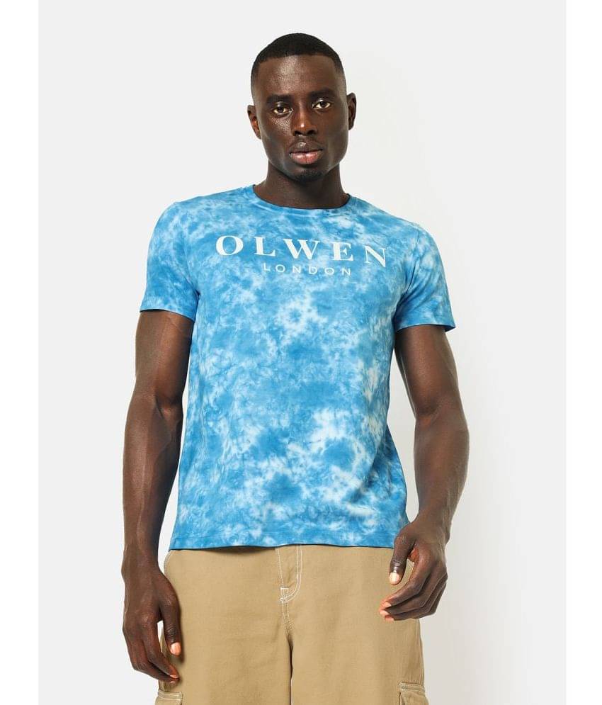     			Olwen Pack of 1 Cotton Blend Regular Fit Men's T-Shirt ( Blue )