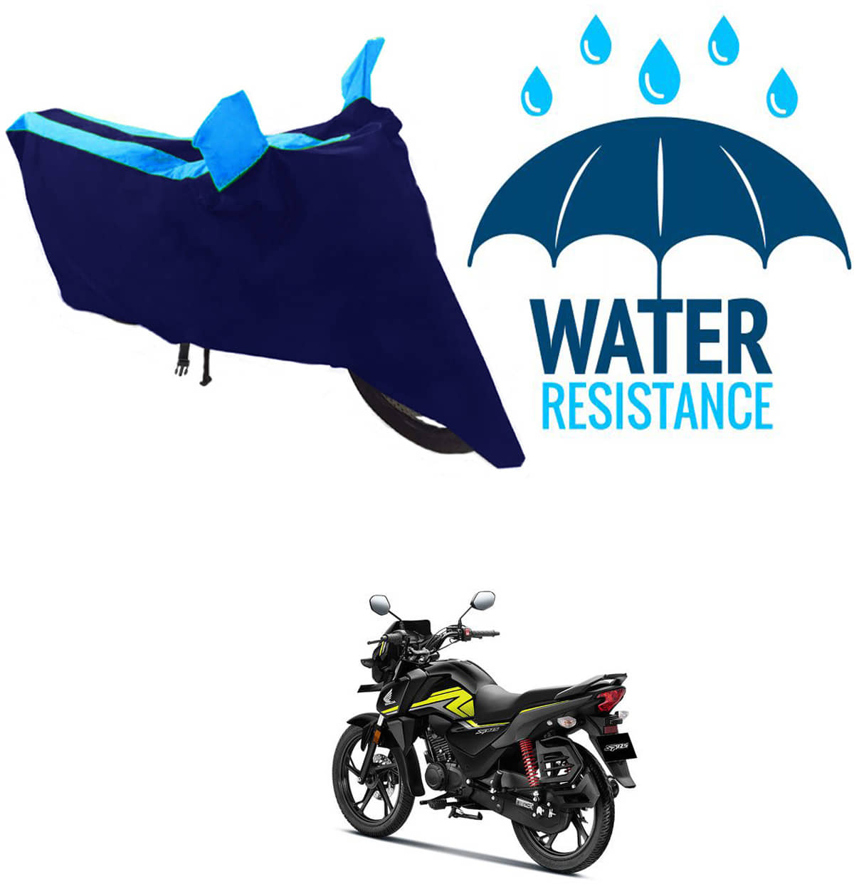 RONISH Bike Body Cover for Honda CB 125 Shine SP ( Pack of 1 ) , Blue