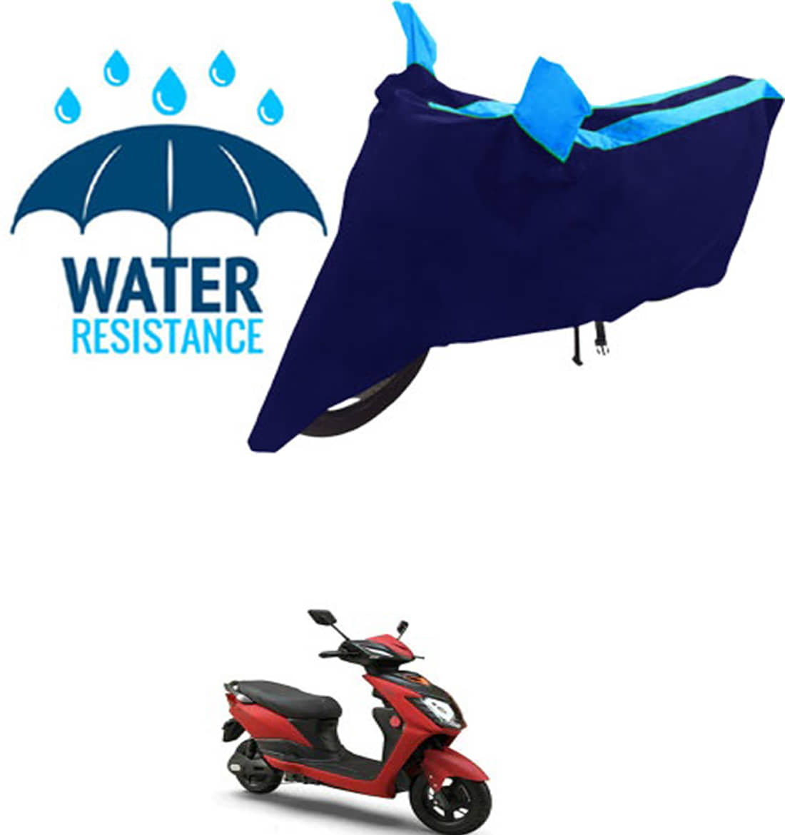 RONISH Bike Body Cover for All Brands Scooty ( Pack of 1 ) , Blue