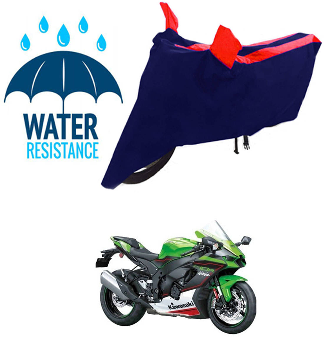 RONISH Bike Body Cover for Kawasaki Ninja ZX-10R ( Pack of 1 ) , Red RONISH Bike Body Cover for Kawasaki Ninja ZX-10R ( Pack of 1 ) , Red