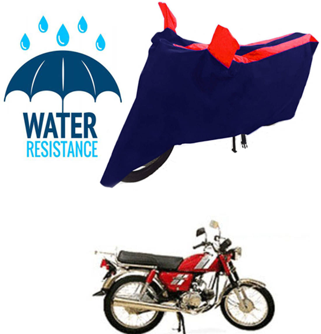 RONISH Bike Body Cover for Hero CD 100 SS ( Pack of 1 ) , Red RONISH Bike Body Cover for Hero CD 100 SS ( Pack of 1 ) , Red