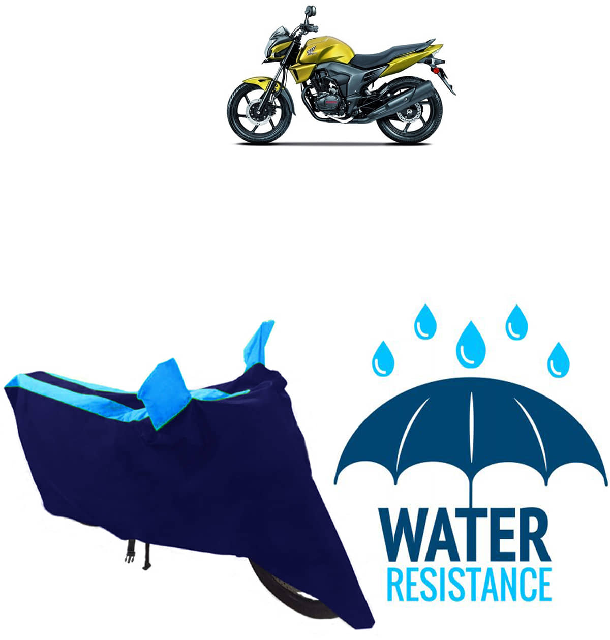 RONISH Bike Body Cover for Honda CB Trigger ( Pack of 1 ) , Blue