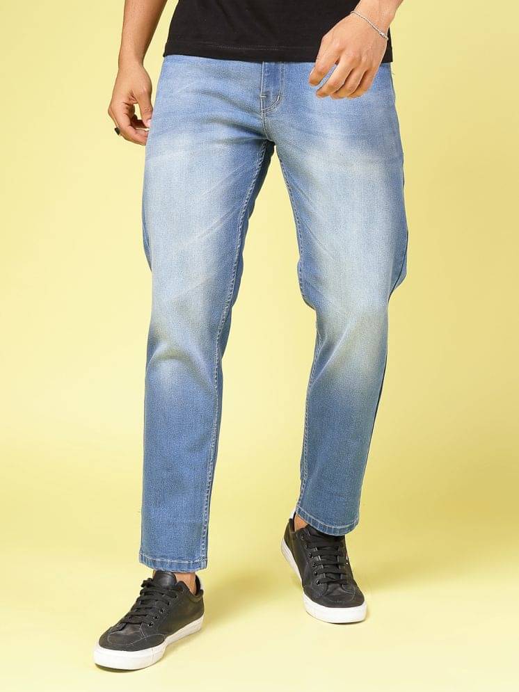 Rigo Regular Fit Faded Men's Jeans - Mid Blue ( Pack of 1 ) Rigo Regular Fit Faded Men's Jeans - Mid Blue ( Pack of 1 )