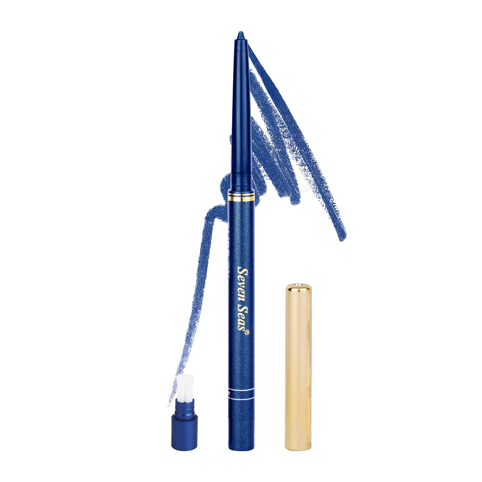 Seven Seas Glide-On Blue Color Kajal Waterproof|Revolving Kajal with attached Sharpener(Blue,0.35g) - Makeup - Eyes | Buy online on ZillyBuy
