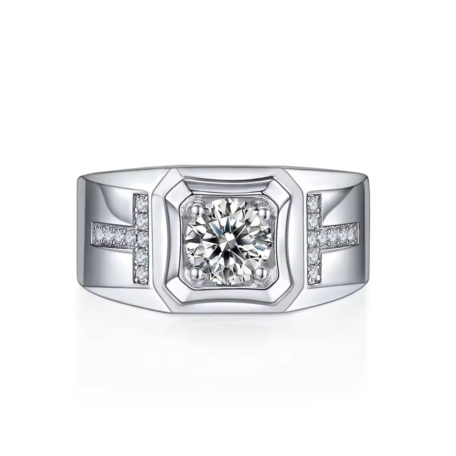 Thrillz Rings for boys Silver colour gemetric design Rings stainless steel ring for Men Jewellery adjustable Ring for men boys