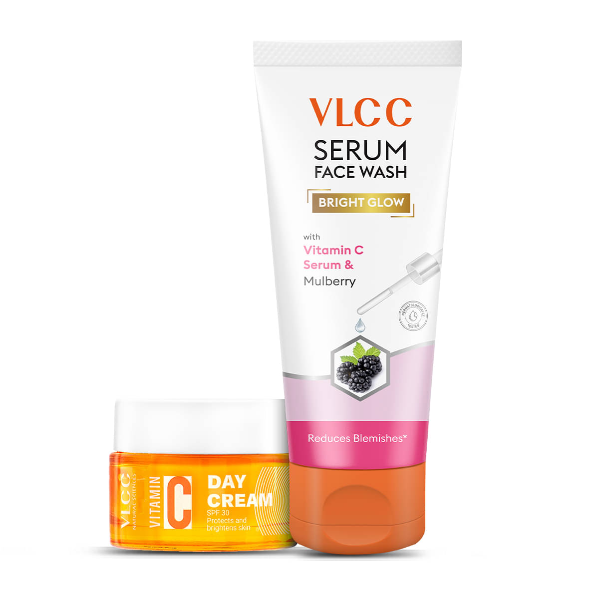     			VLCC Vitamin C Day Cream SPF30 & Bright Glow Serum FW With Vit C Serum & Mulberry Combo (50g+100ml)