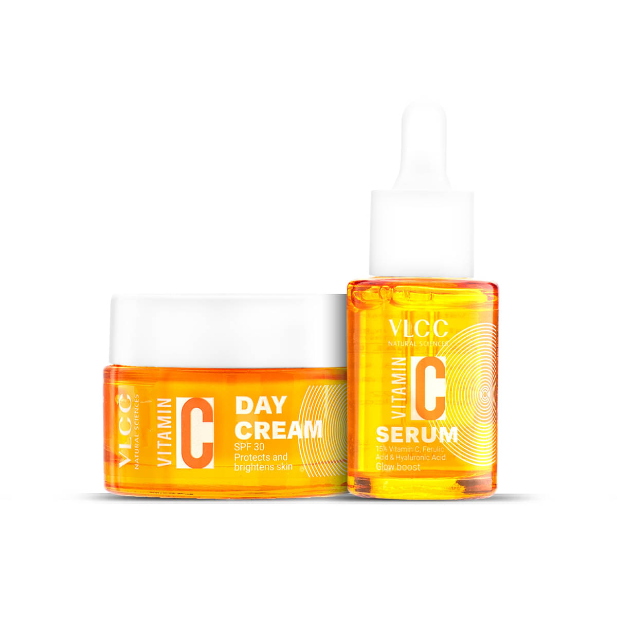     			VLCC Vitamin C Day Cream SPF30 & Night Serum Combo-Fights Dark Spots (50g+30ml)